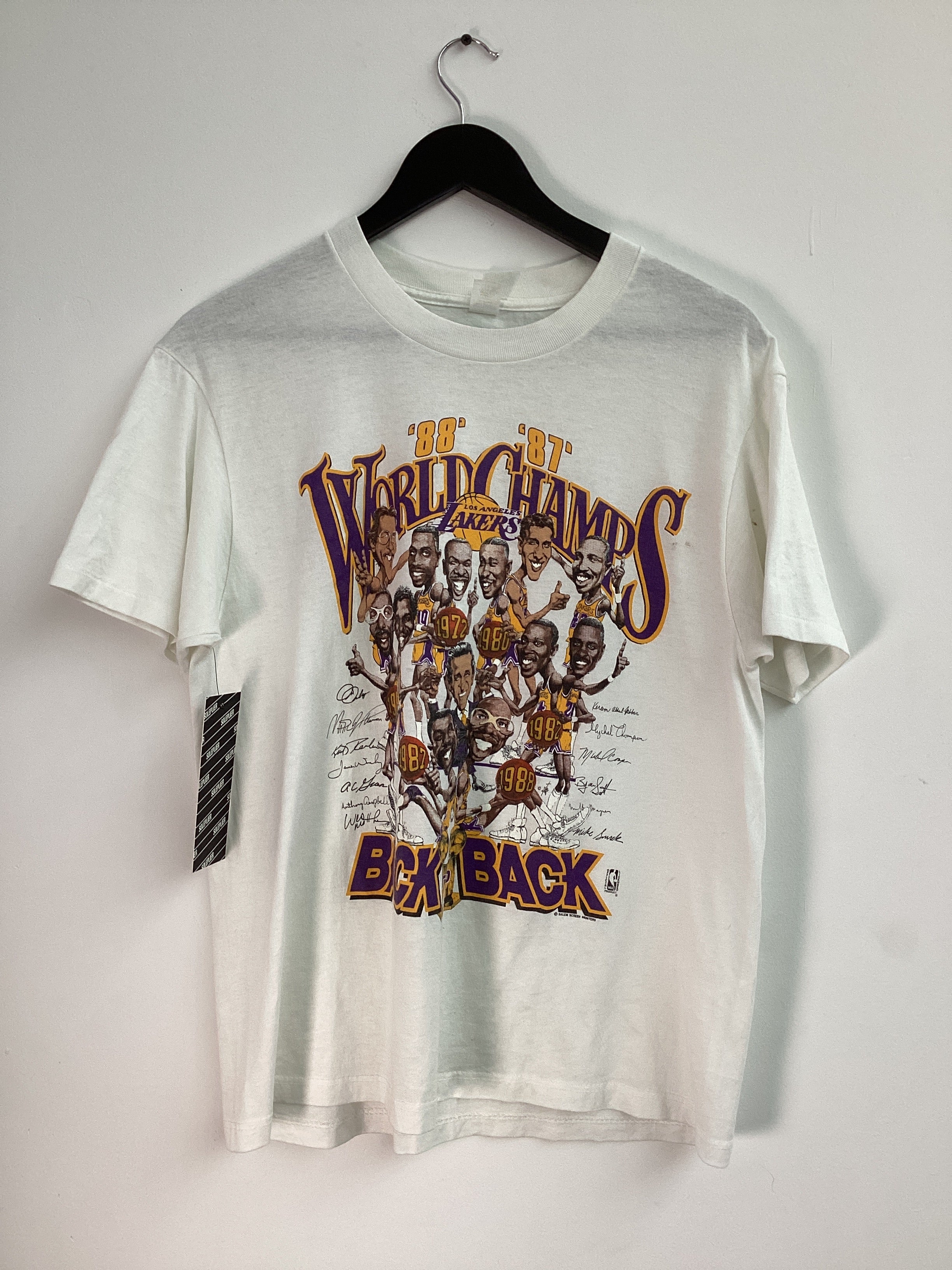Vintage Lakers Worldchamp Tee White - Joey Sneakers