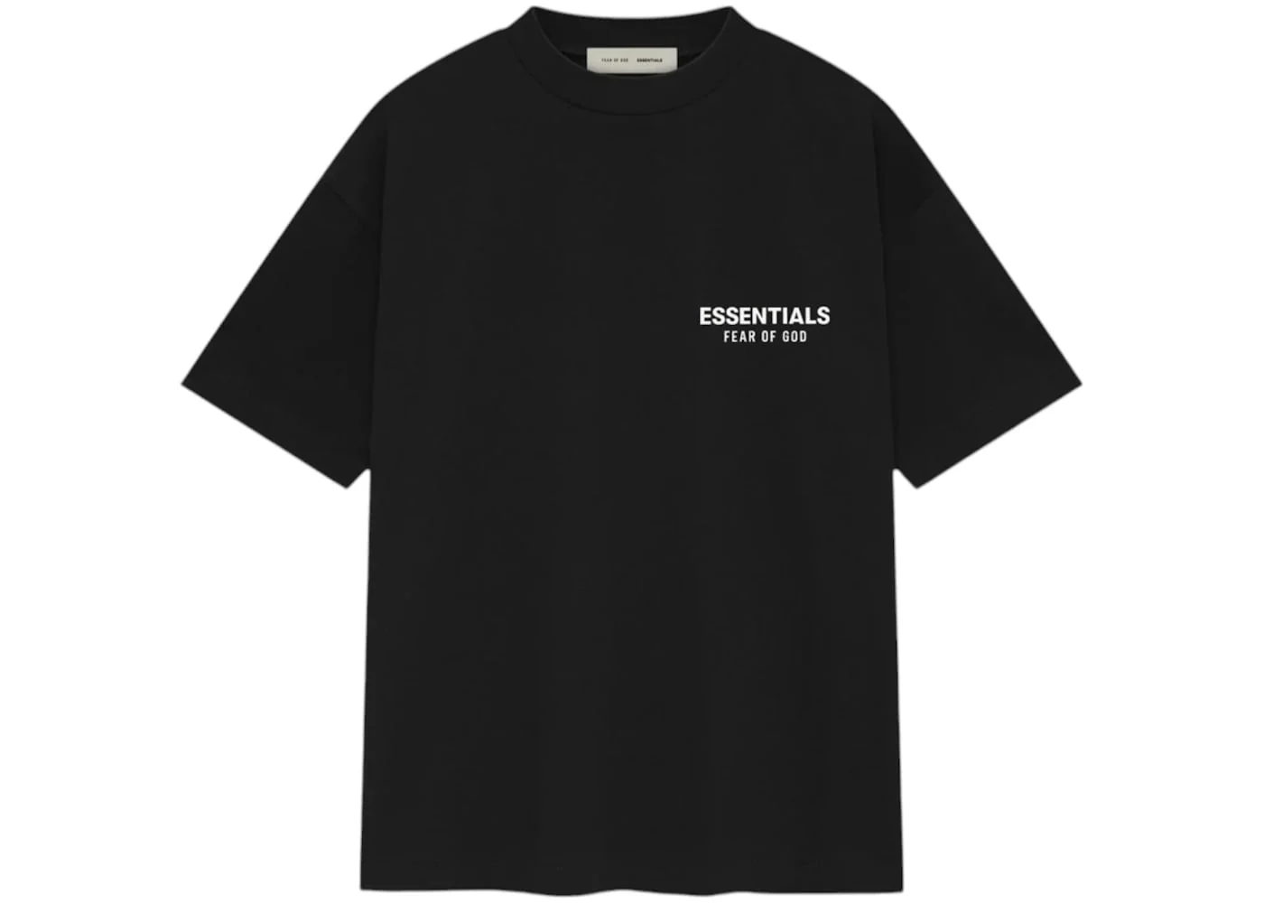 Fear of God Essentials Classic Short Sleeve Tee Jet Black - Joey Sneakers