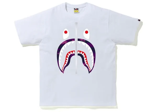 BAPE Color Camo Shark T-Shirt (SS20) White/Purple - Joey Sneakers