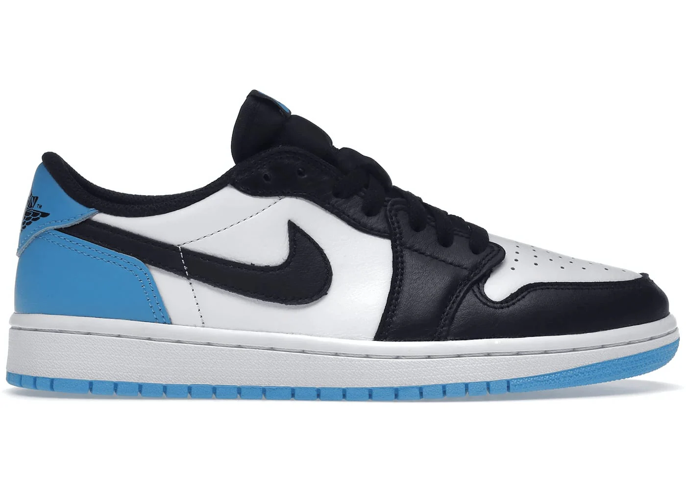 Jordan 1 Low Black Dark Powder Blue (W) - Joey Sneakers