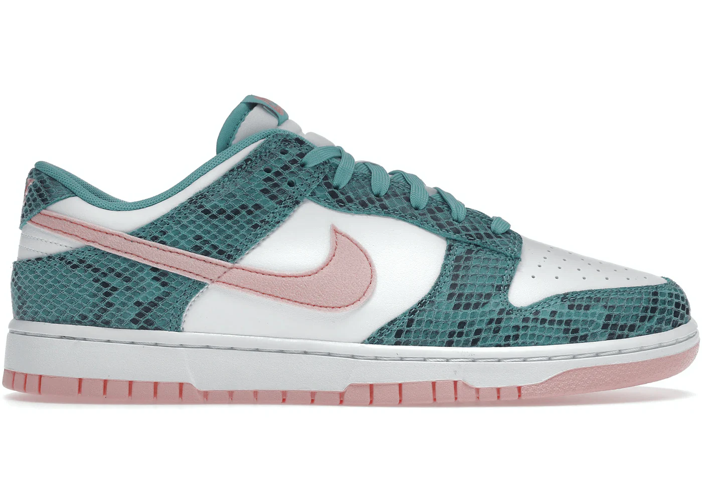 Nike Dunk Low Snakeskin Washed Teal Bleached Coral - Joey Sneakers
