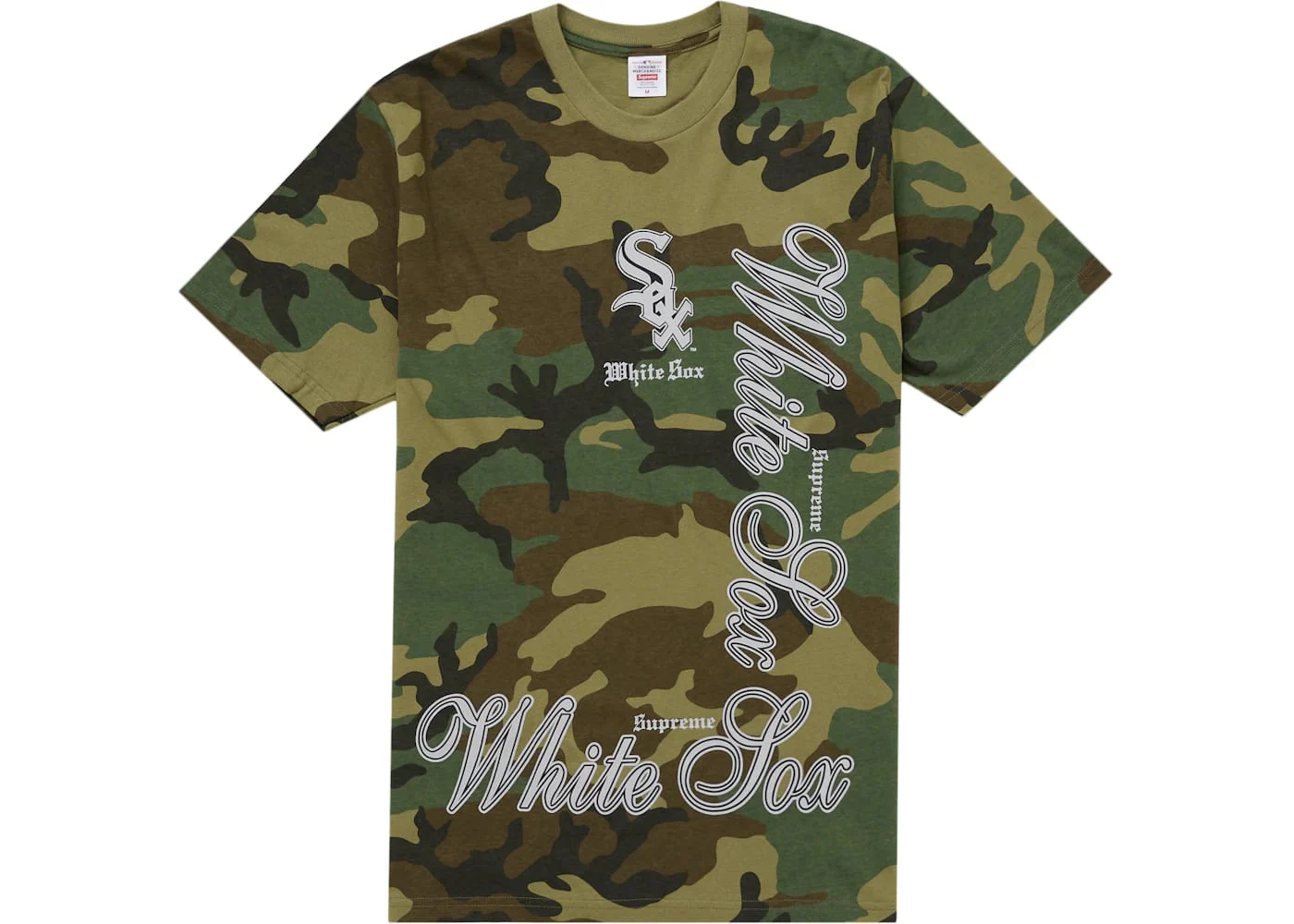Supreme MLB Teams Sox Tee Camo - Joey Sneakers