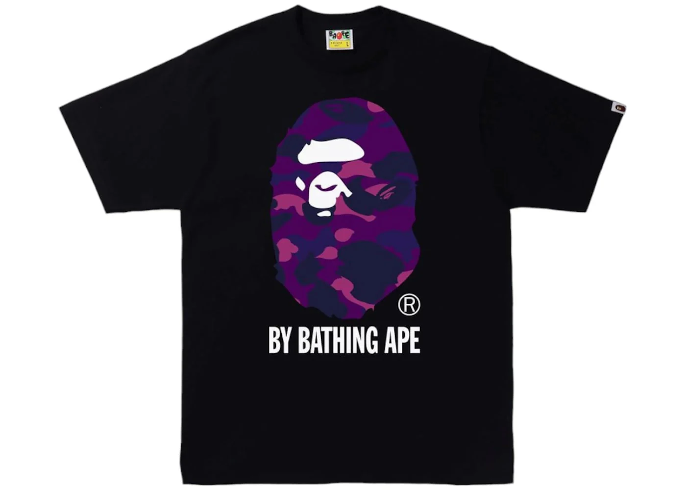 BAPE Color Camo By Bathing Ape Tee Black/Purple - Joey Sneakers