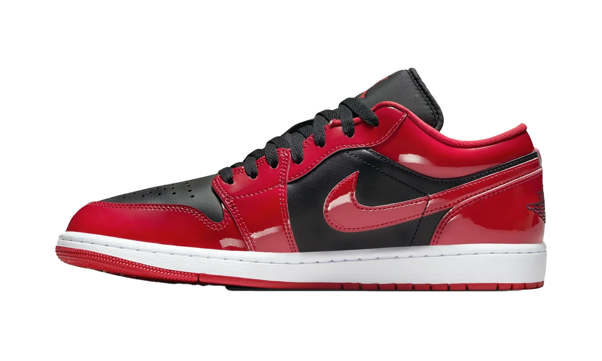 Jordan 1 Low SE Patent Varsity Red Black - Joey Sneakers