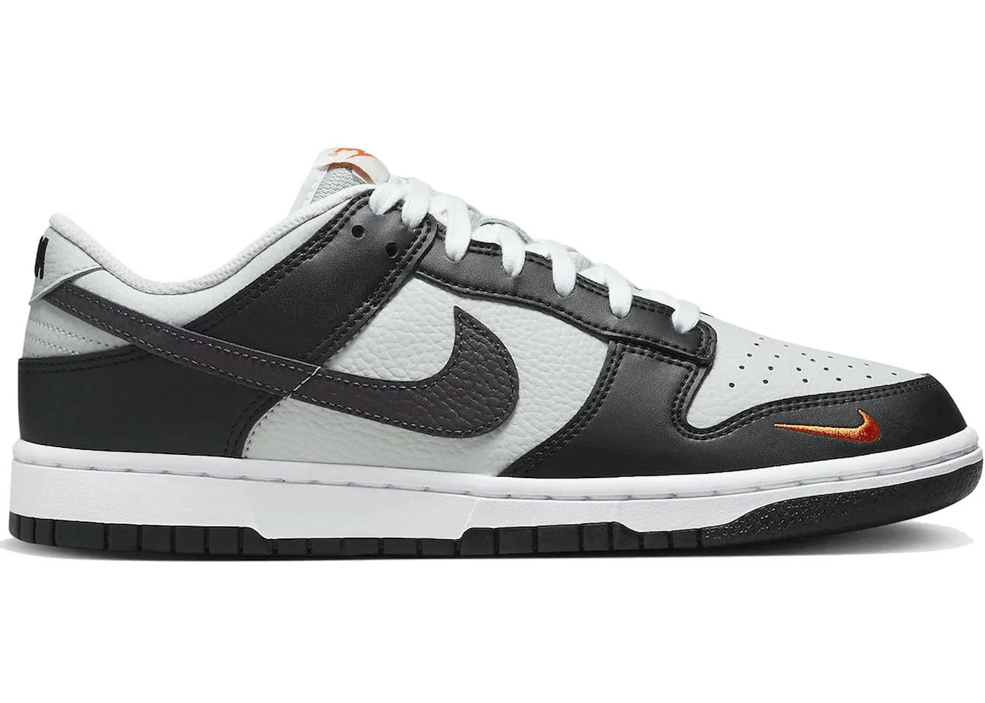Nike Dunk Low Black Total Orange Mini Swoosh - Joey Sneakers