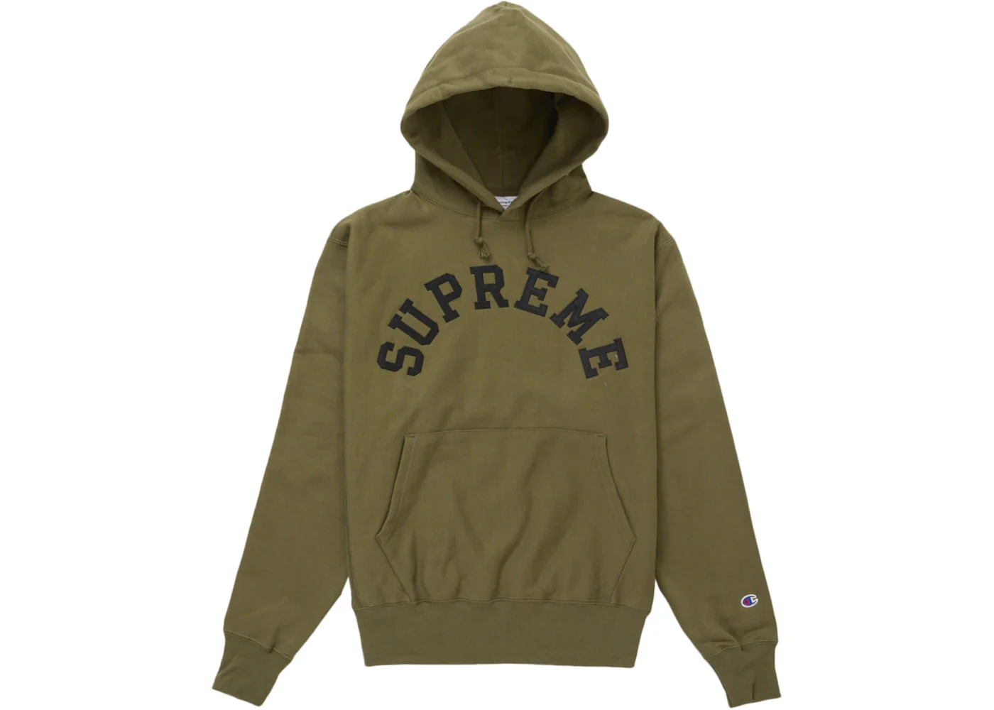 Supreme Champion Hooded Sweatshirt (SS25) Olive - Joey Sneakers
