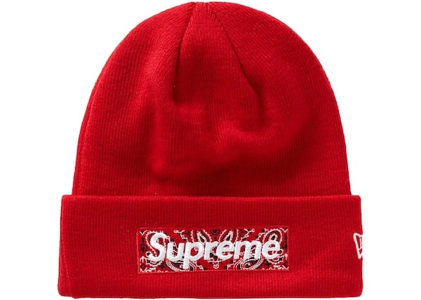 Supreme New Era Box Logo Beanie (FW19) Red - Joey Sneakers