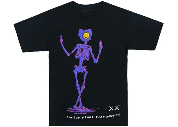 KAWS x Cactus Plant Flea Market T-shirt Black - Joey Sneakers