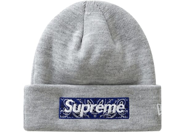 Supreme New Era Box Logo Beanie (FW19) Heather Grey - Joey Sneakers
