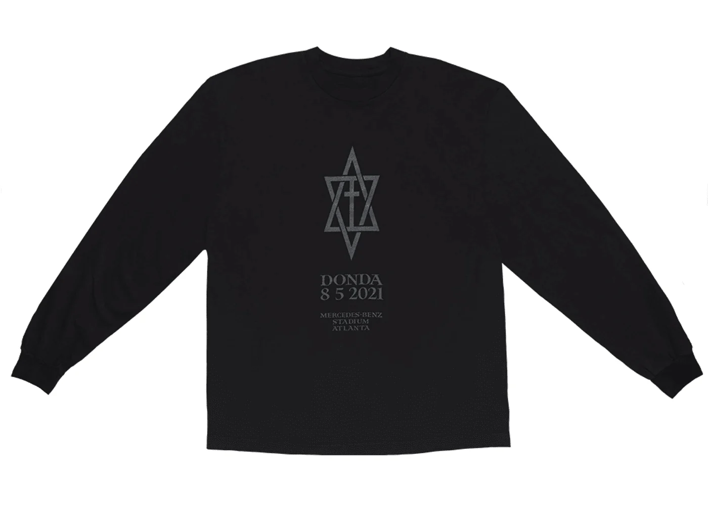 Kanye West DONDA August 5 Listening Event L/S T-shirt Black - Joey Sneakers