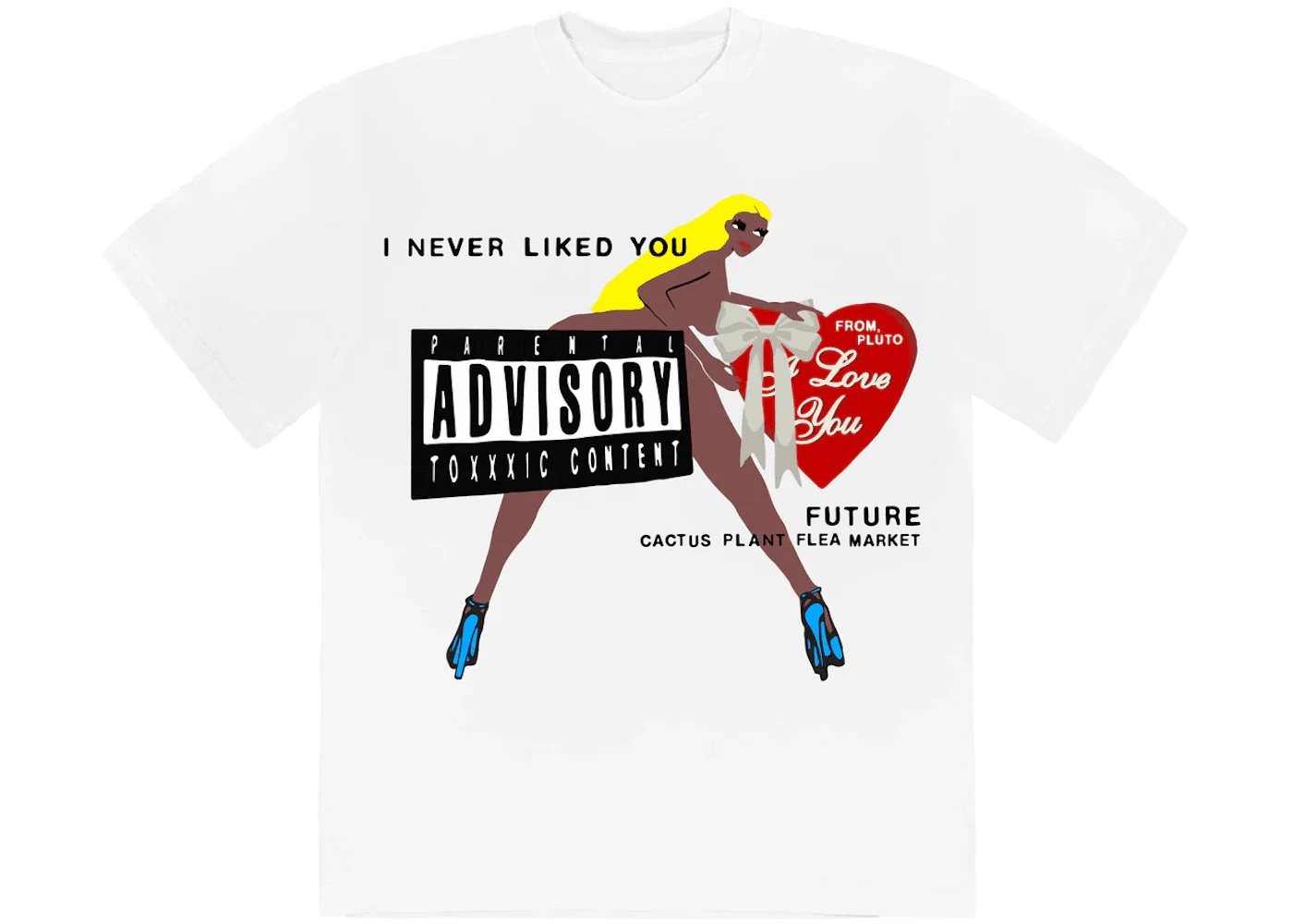 Cactus Plant Flea Market x Future Love You T-shirt White - Joey Sneakers