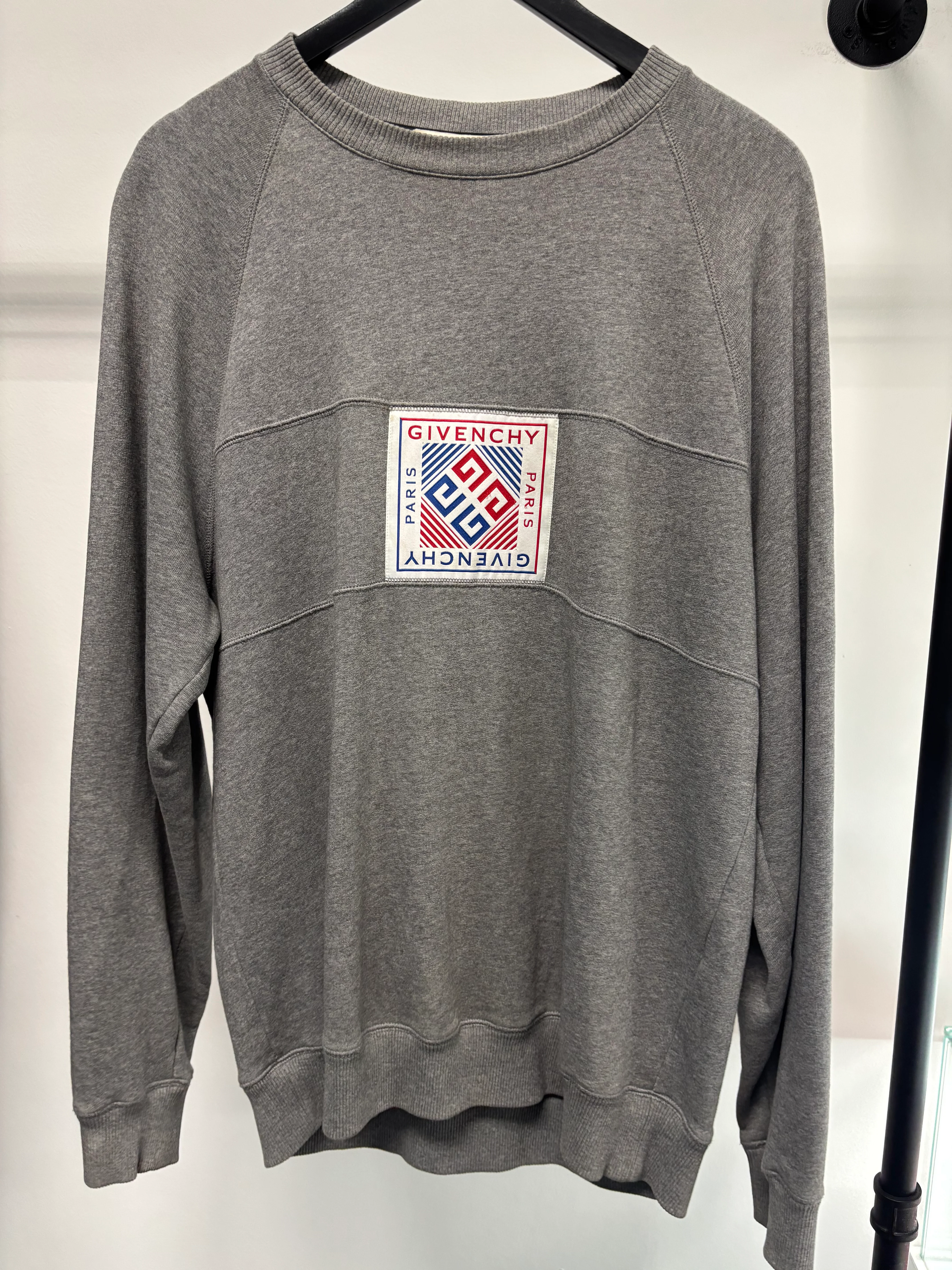 Givenchy Stamp Logo Crewneck Grey - Joey Sneakers