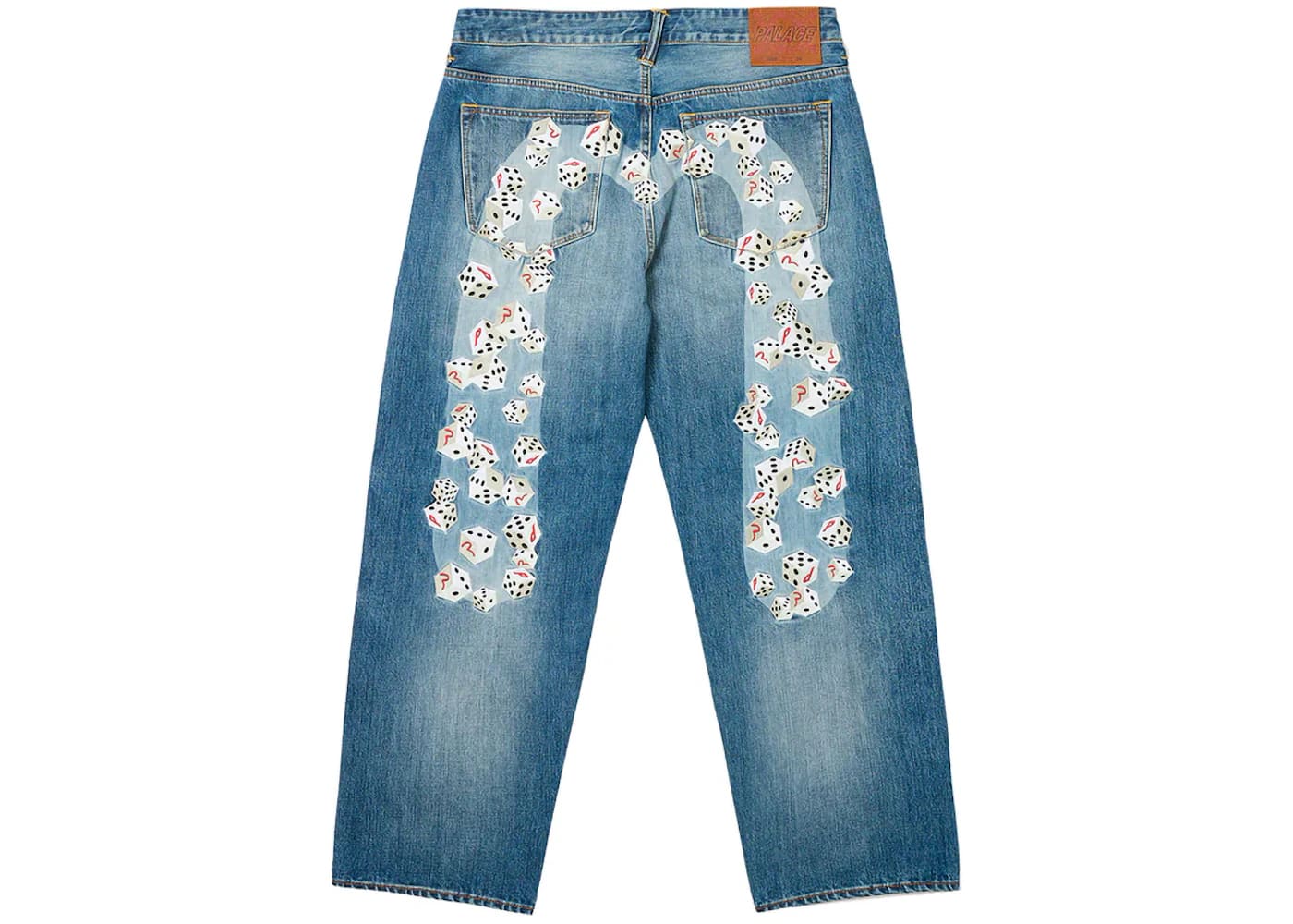 Palace x Evisu Dice Denim Jean Light Wash - Joey Sneakers