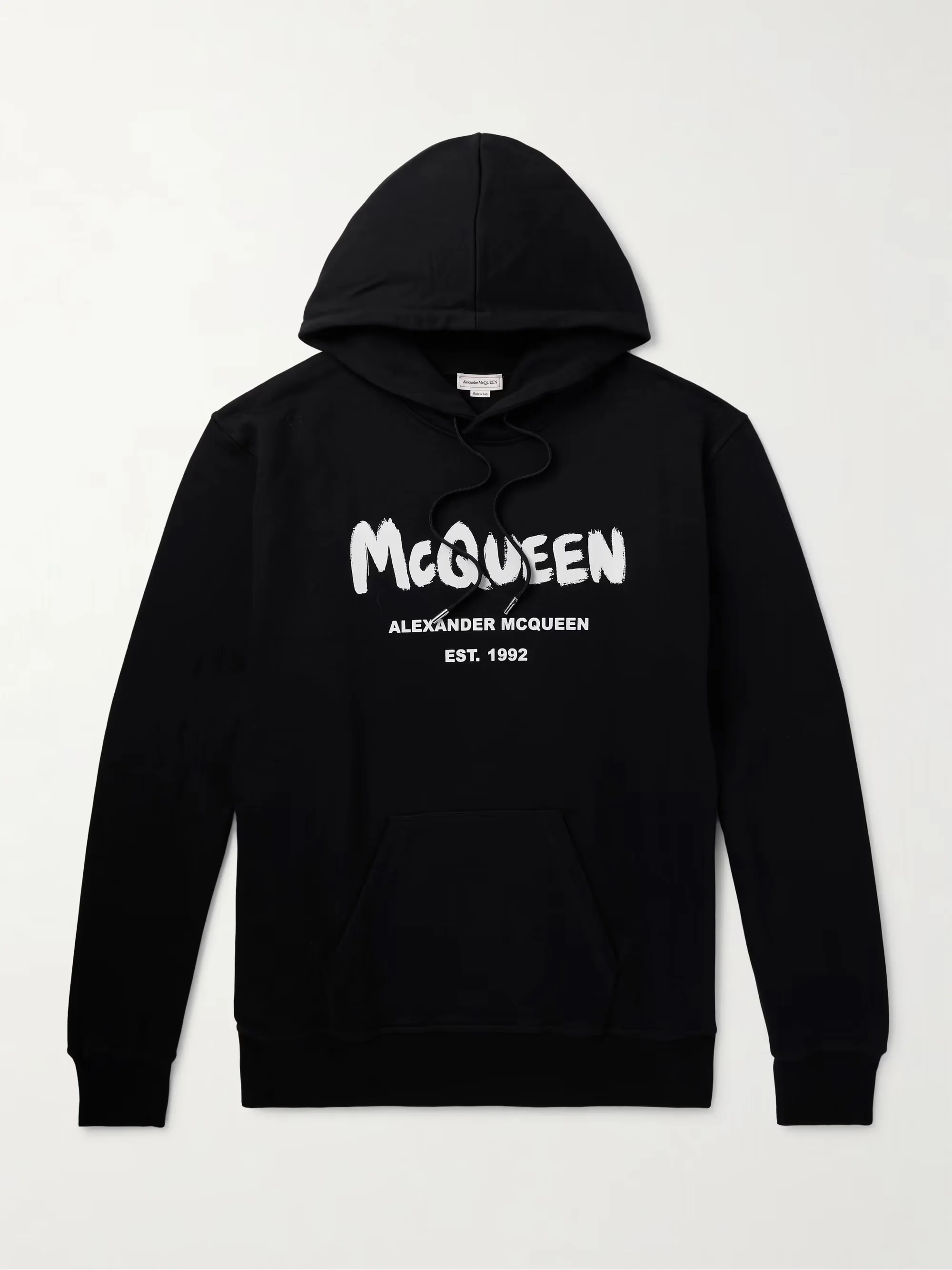 Alexander Mcqueen Logo Print Hoodie Black - Joey Sneakers