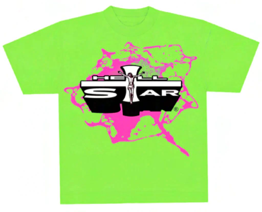 Hellstar Jesus Emblem Tee Lime Green - Joey Sneakers