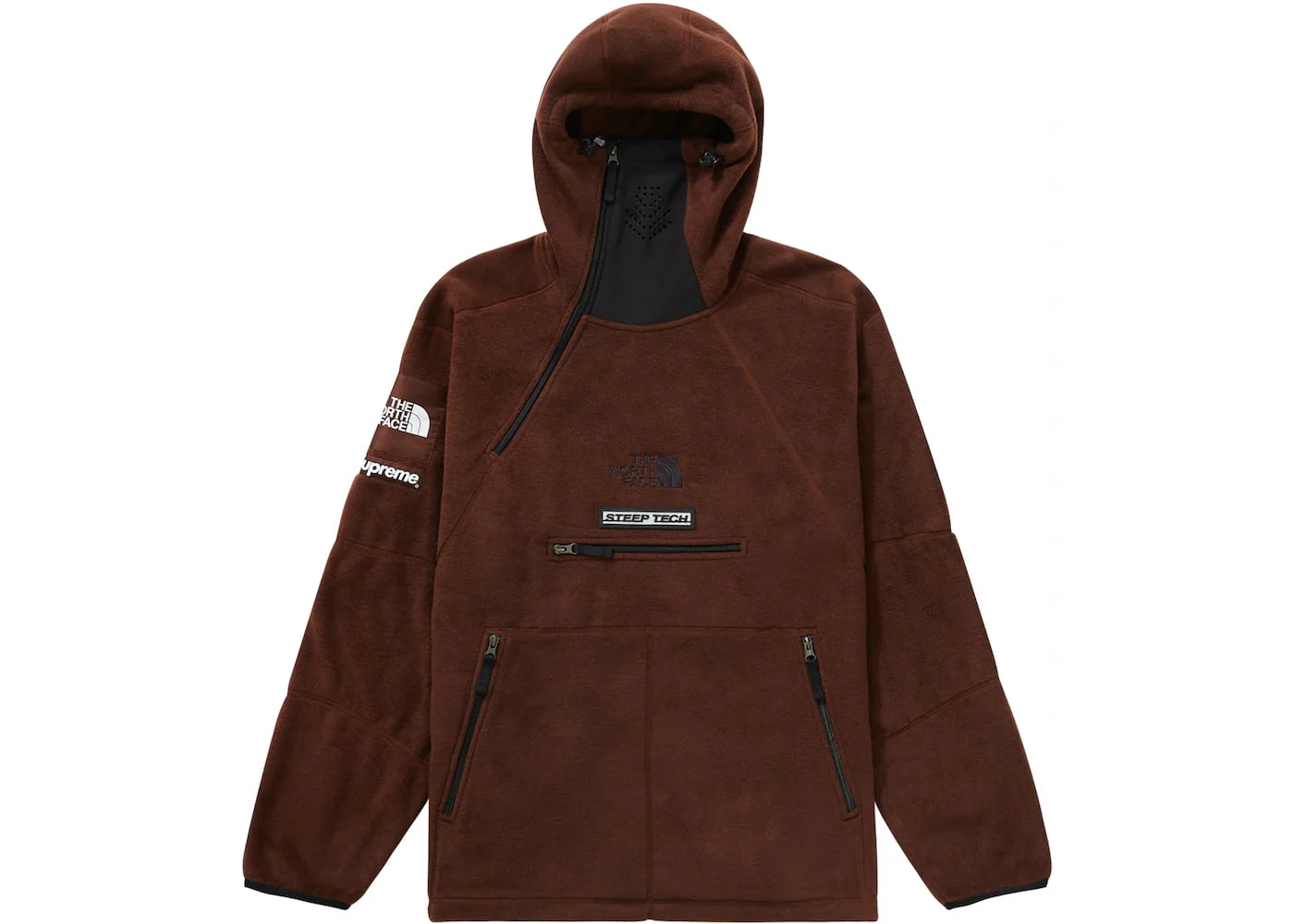 Supreme The North Face Steep Tech Fleece Pullover Brown - Joey Sneakers